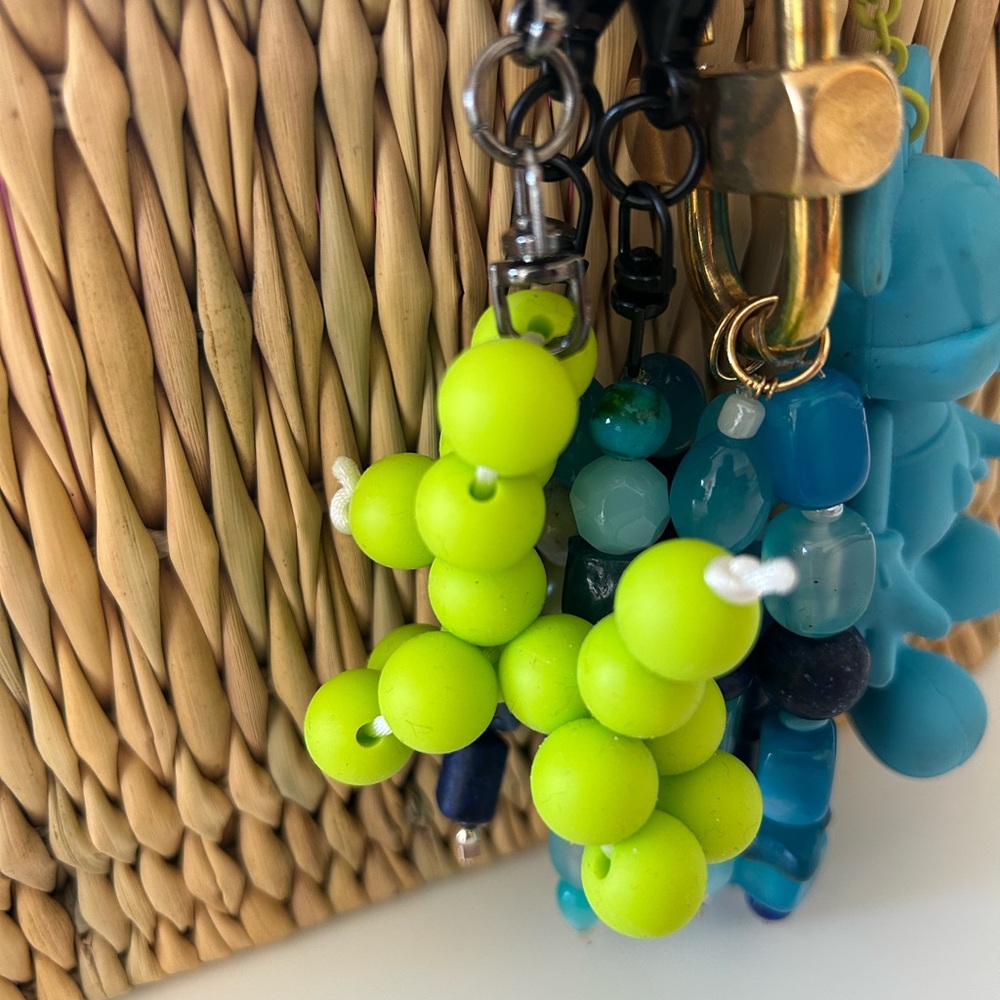 Silicone Balloon Dog Purse Charm or keychain in Lime